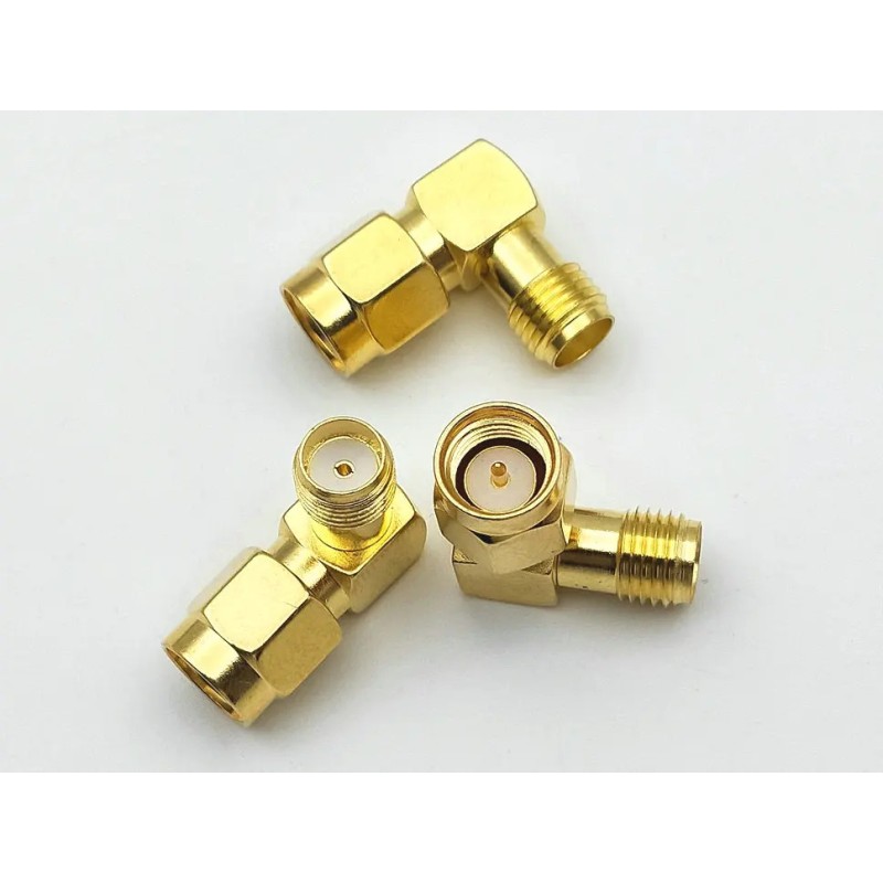 SMA Male to Female Right Angle Connector - QTY 1