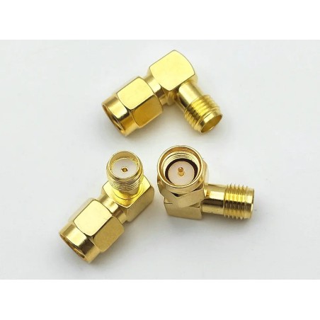 SMA Male to Female Right Angle Connector - QTY 1